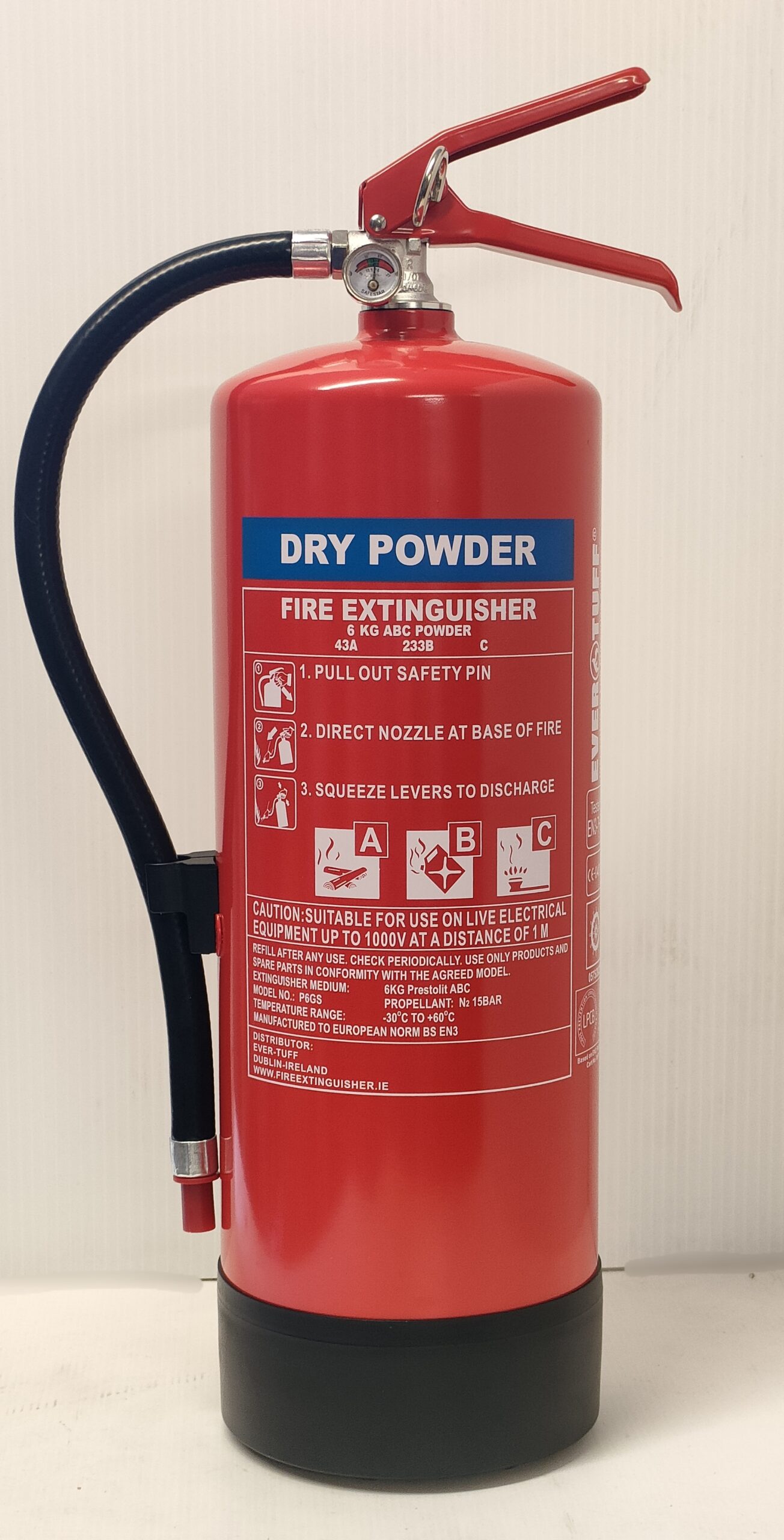 6Kg ABC Dry Powder Fire Extinguisher - Fire Products Direct